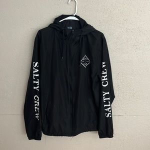 black windbreaker